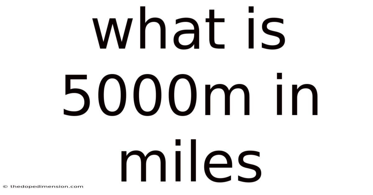What Is 5000m In Miles