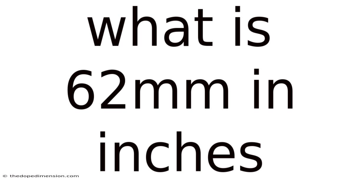 What Is 62mm In Inches