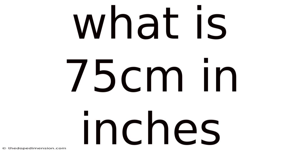 What Is 75cm In Inches