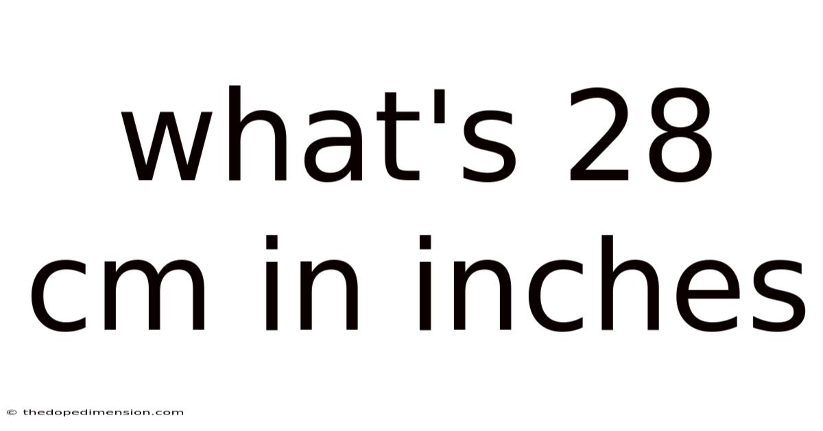 What's 28 Cm In Inches