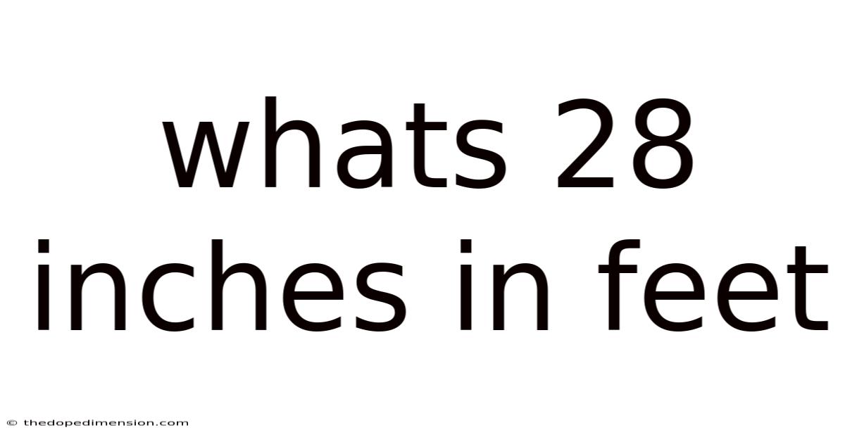 Whats 28 Inches In Feet