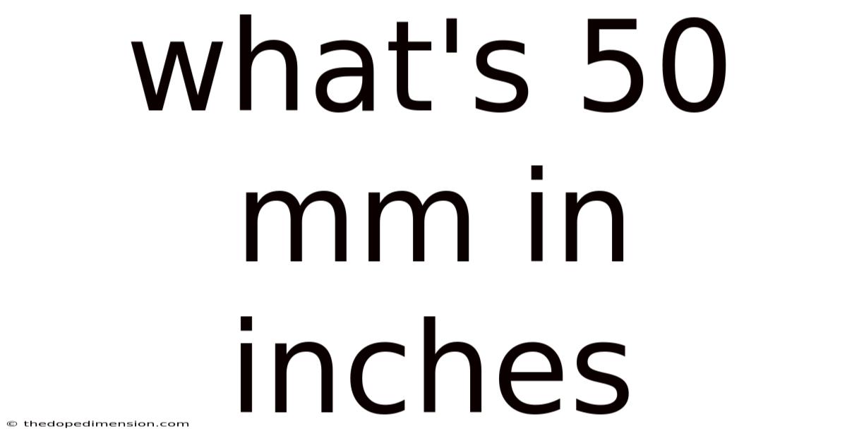 What's 50 Mm In Inches